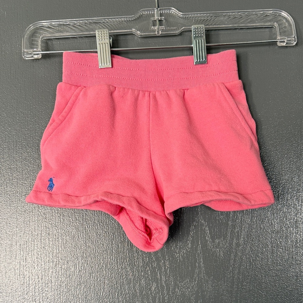 Ralph Lauren Bright Pink Terry Knit Girls' Shorts
